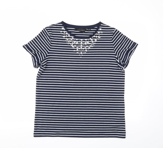 Womens UK Size 12 Dorothy Perkins Blue Basic T-Shirt