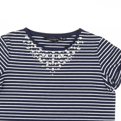 Womens UK Size 12 Dorothy Perkins Blue Basic T-Shirt