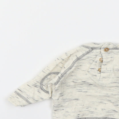 NEXT Boys Ivory Animal Print  Pullover Jumper Size 0-3 Months