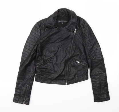 Womens UK Size 4 TOPSHOP Black Jacket