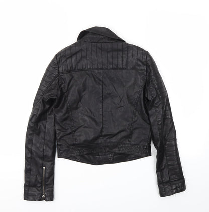 Womens UK Size 4 TOPSHOP Black Jacket