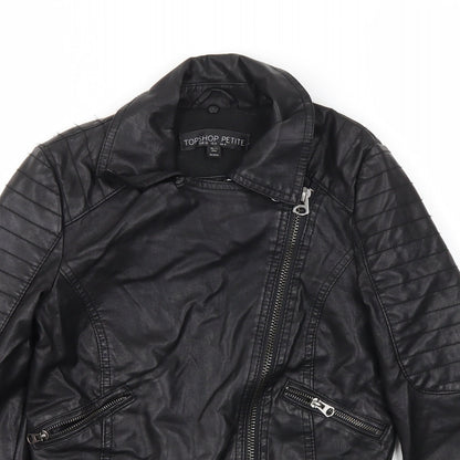 Womens UK Size 4 TOPSHOP Black Jacket