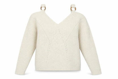 Womens UK Size 10 Miss Selfridge Beige Pullover Jumper