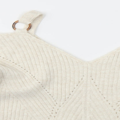 Womens UK Size 10 Miss Selfridge Beige Pullover Jumper