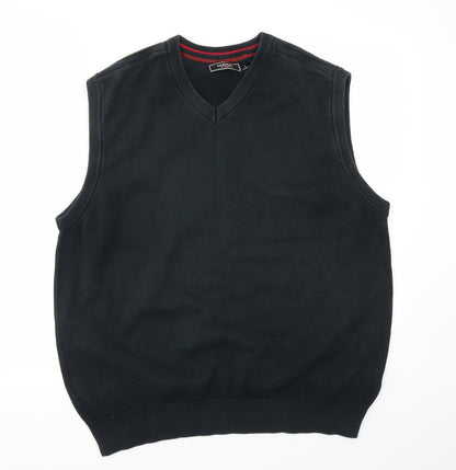 Mens UK Size L Debenhams Black Pullover Sweatshirt