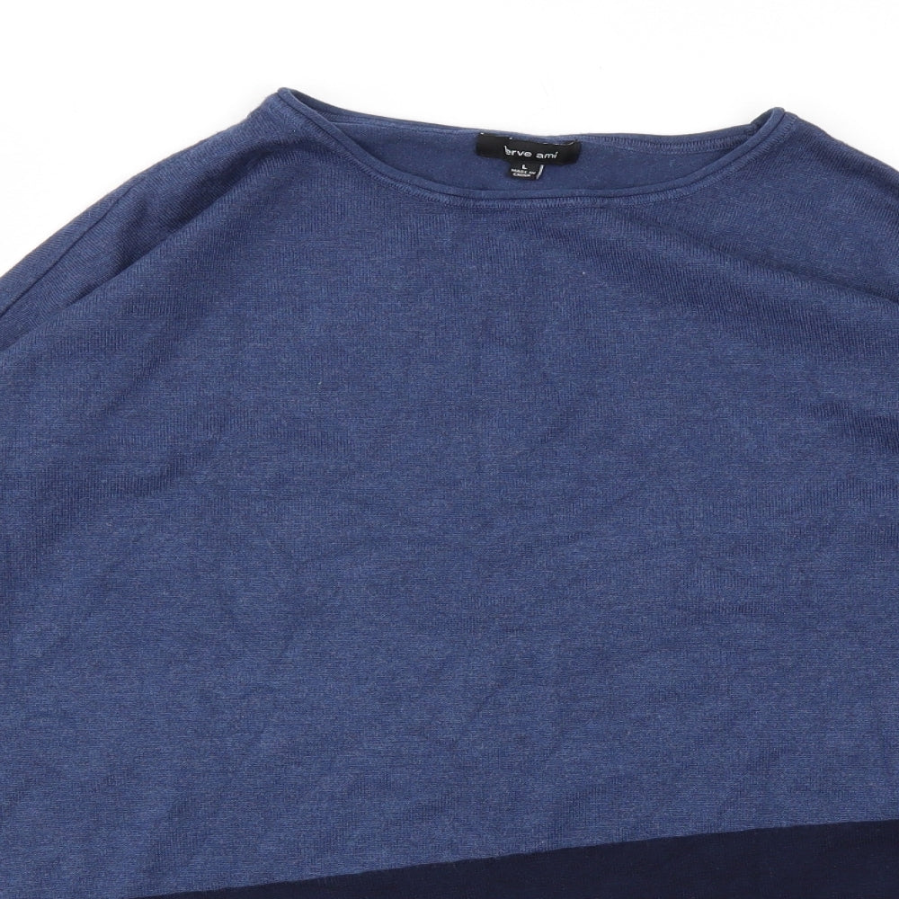 Womens UK Size L Verve Ami Blue Pullover Jumper