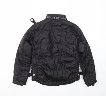 LITTLE UNIT Boys Black   Basic Coat Coat Size 9 Years