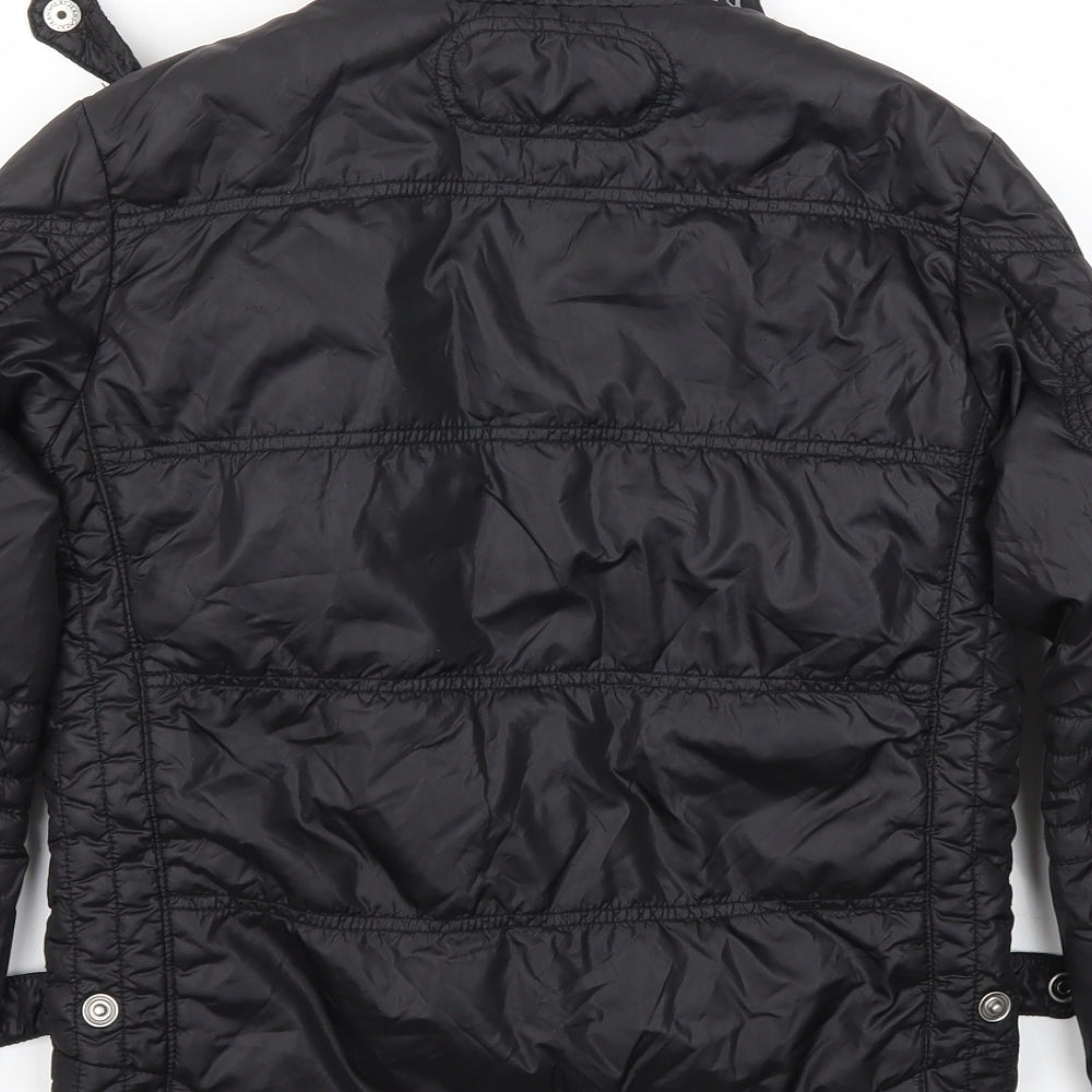 LITTLE UNIT Boys Black   Basic Coat Coat Size 9 Years
