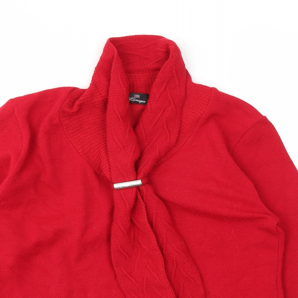 Womens UK Size S Monique Red Pullover Jumper