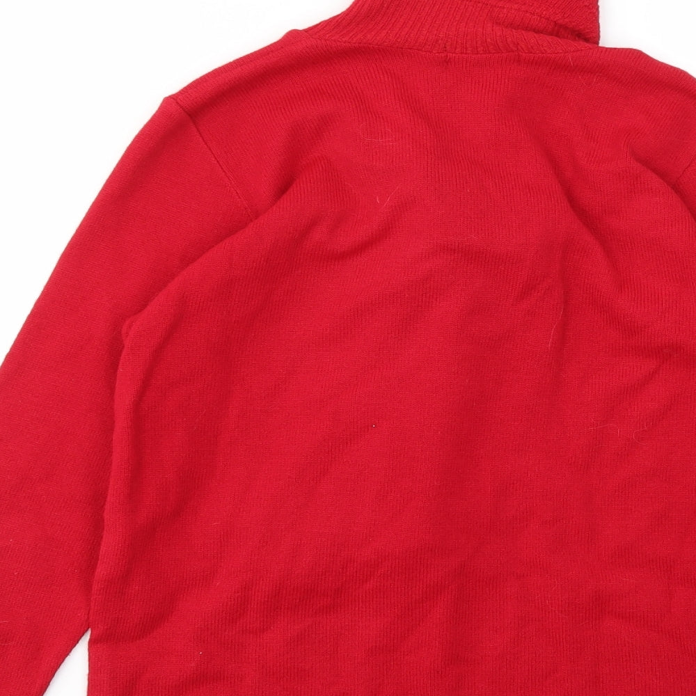Womens UK Size S Monique Red Pullover Jumper