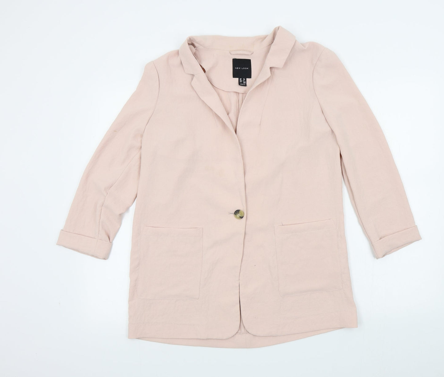 New Look Womens Pink Colourblock  Jacket Blazer Size 12