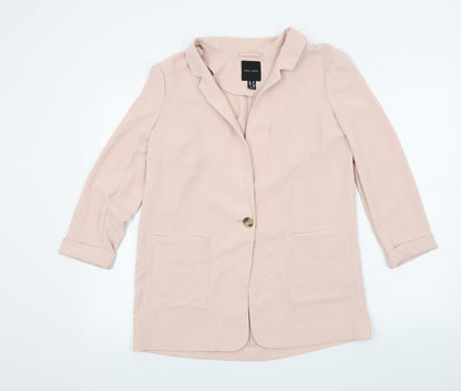 New Look Womens Pink Colourblock  Jacket Blazer Size 12