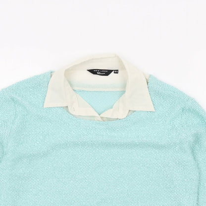 New Look Girls Green Colourblock  Pullover Jumper Size 10-11 Years