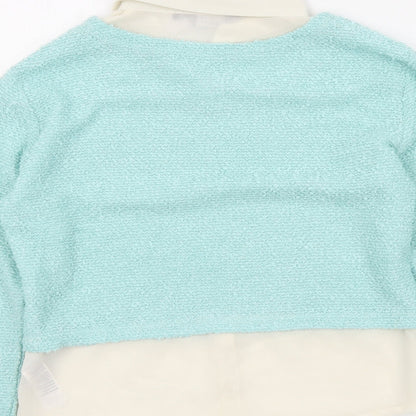New Look Girls Green Colourblock  Pullover Jumper Size 10-11 Years