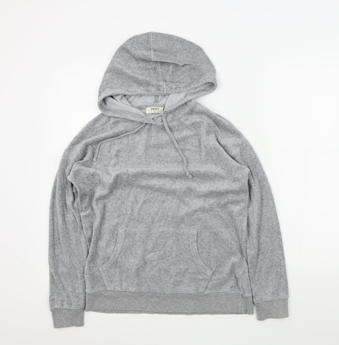 Papaya Womens Grey Colourblock  Pullover Hoodie Size S