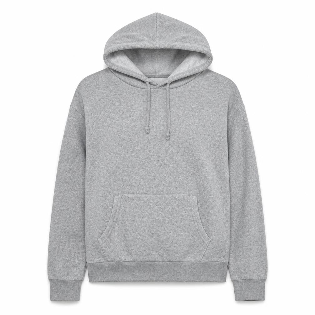 Front view of Papaya women’s grey colourblock pullover hoodie, size S