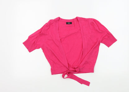 Womens UK Size 12 F&F Pink Cardigan Jumper