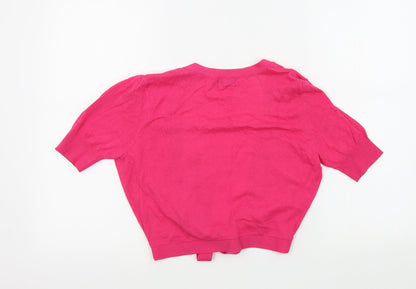 Womens UK Size 12 F&F Pink Cardigan Jumper
