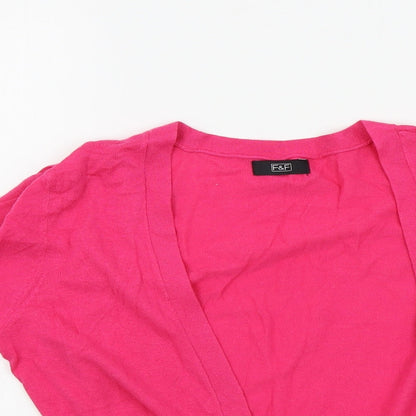 Womens UK Size 12 F&F Pink Cardigan Jumper