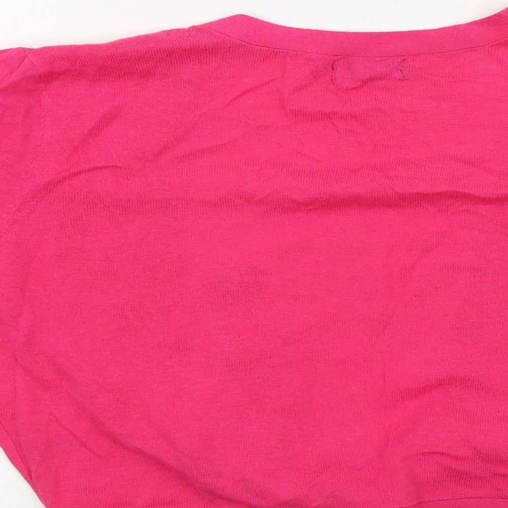 Womens UK Size 12 F&F Pink Cardigan Jumper