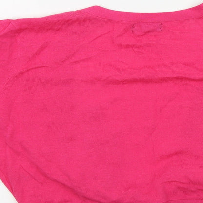 Womens UK Size 12 F&F Pink Cardigan Jumper