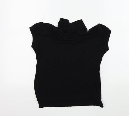 Hotdog Womens Black Colourblock  Basic T-Shirt Size M