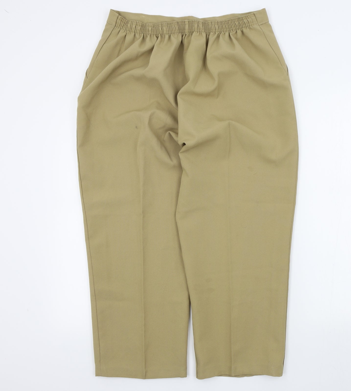 Womens UK Size 18 Preworn Regular Fit  Beige Trousers