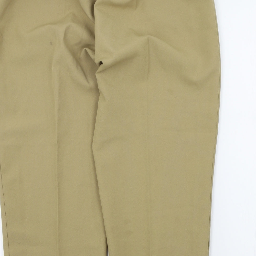 Womens UK Size 18 Preworn Regular Fit  Beige Trousers