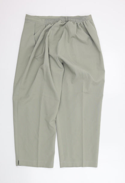 Womens UK Size 22 in Preworn Regular Fit  Green Trousers