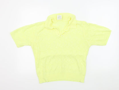 CARLYLE Womens Yellow   Pullover Jumper Size M