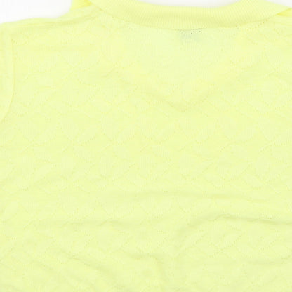 CARLYLE Womens Yellow   Pullover Jumper Size M