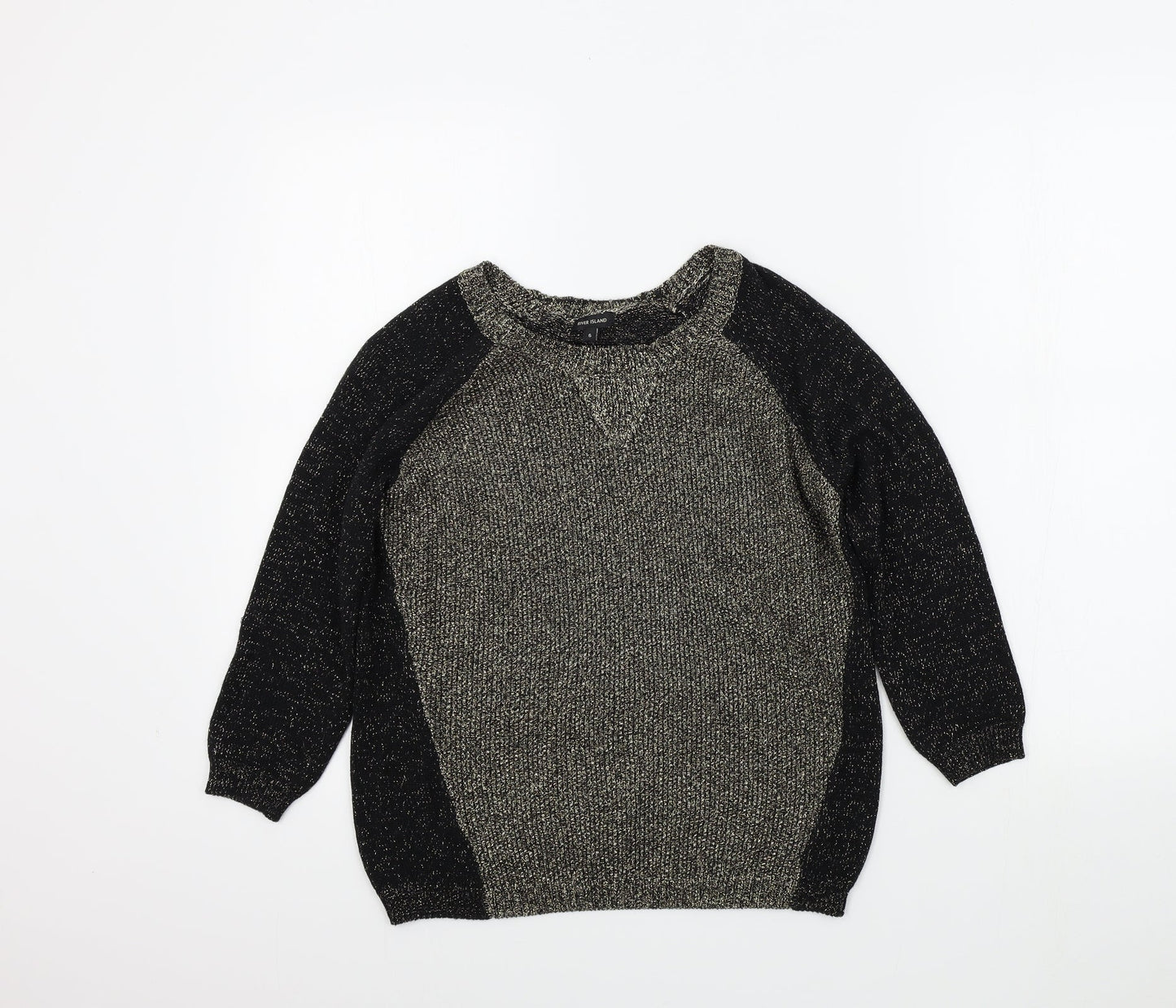 Womens UK Size 6 River Island Black Pullover Jumper