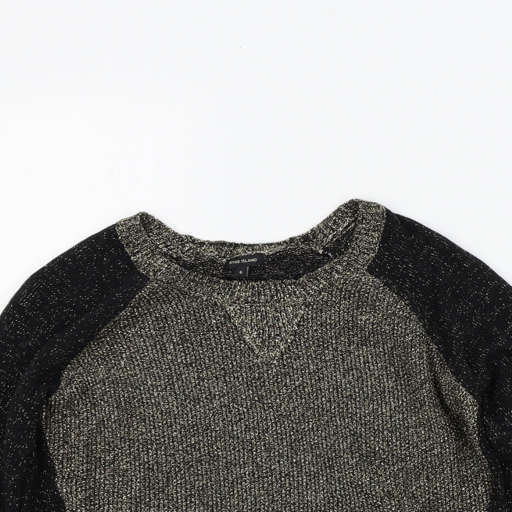 Womens UK Size 6 River Island Black Pullover Jumper