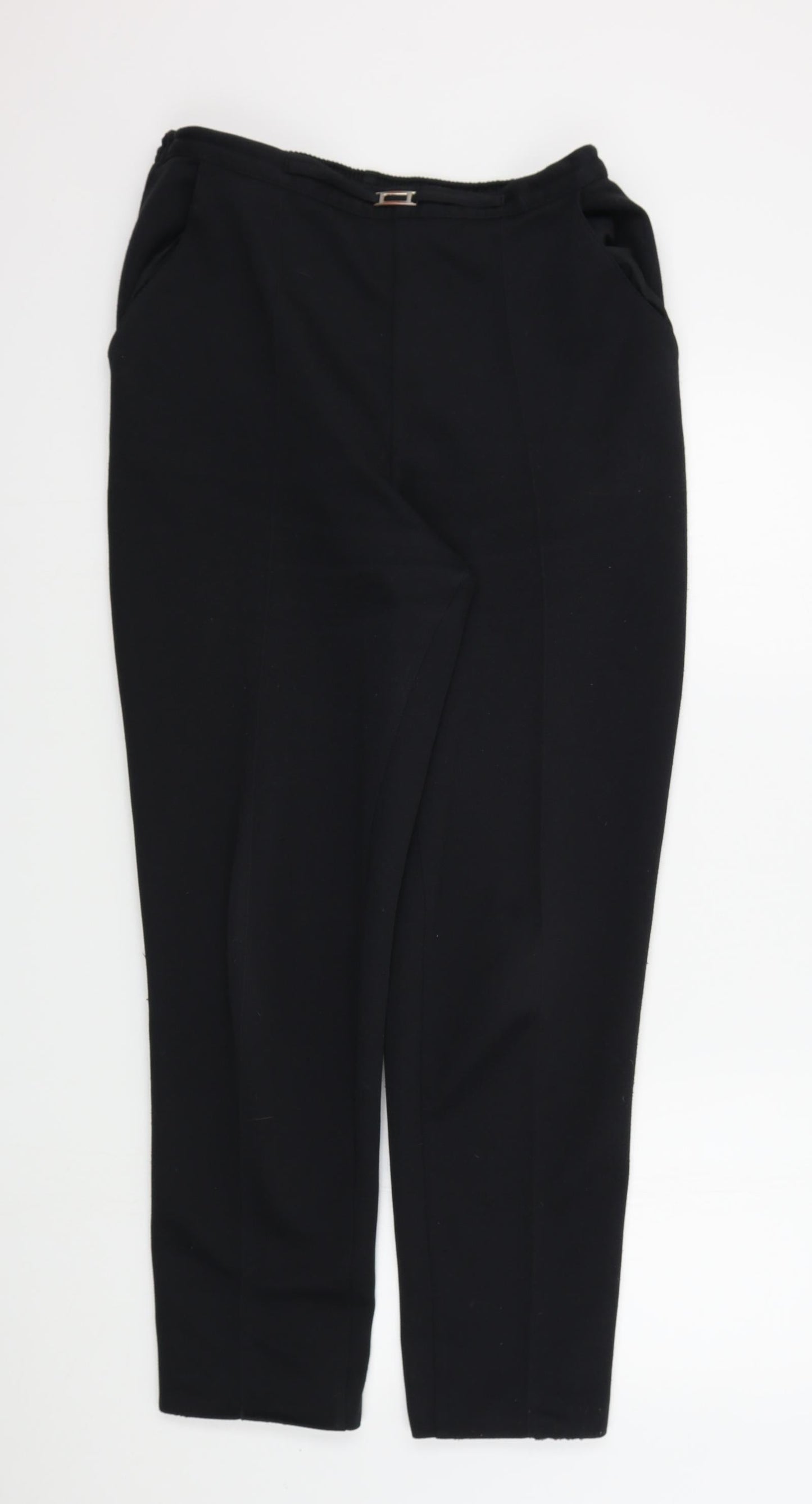 M&S Womens Black   Trousers  Size 14 L29 in