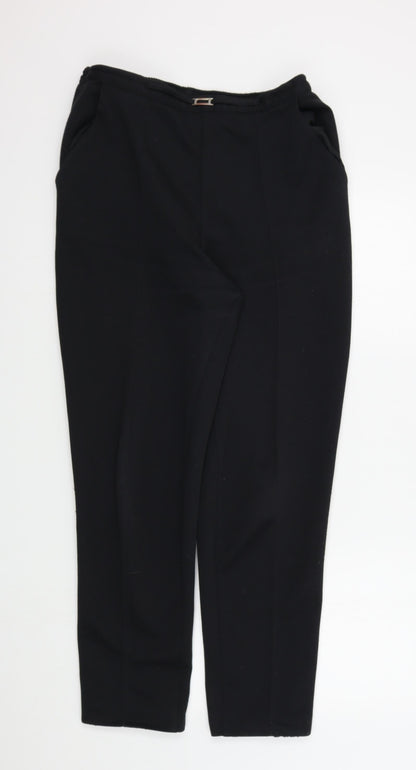 M&S Womens Black   Trousers  Size 14 L29 in