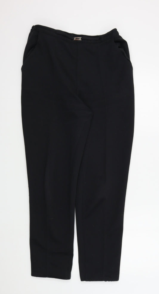 M&S Womens Black   Trousers  Size 14 L29 in