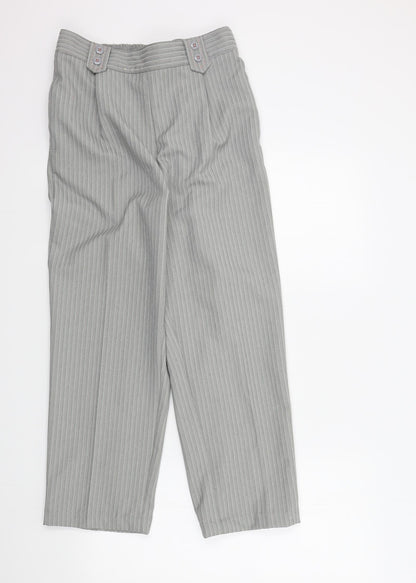 BM Womens Grey Striped  Trousers  Size 12 L25 in