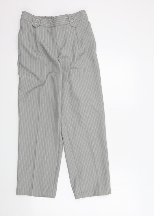 BM Womens Grey Striped  Trousers  Size 12 L25 in