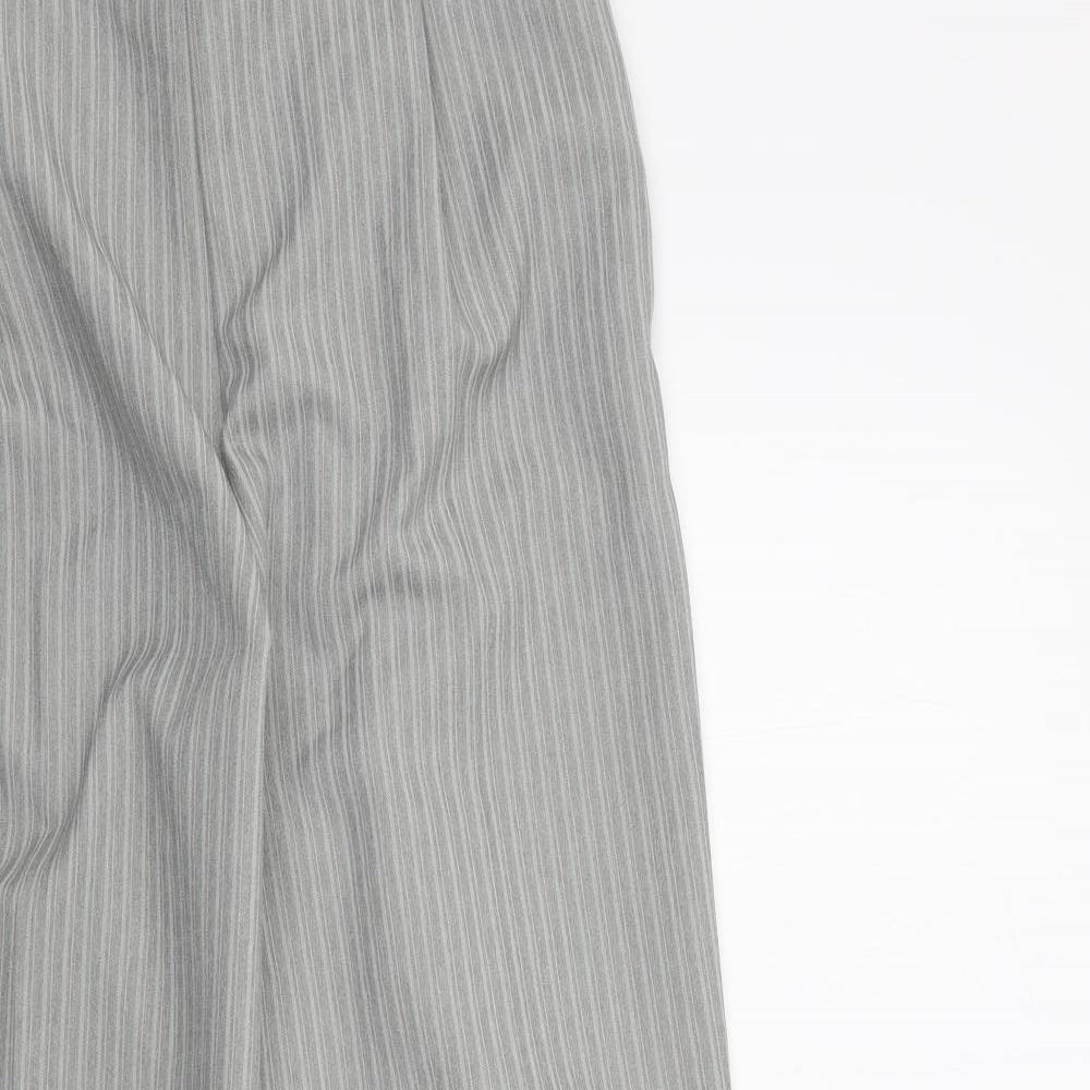 BM Womens Grey Striped  Trousers  Size 12 L25 in