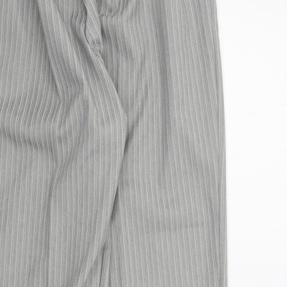 BM Womens Grey Striped  Trousers  Size 12 L25 in