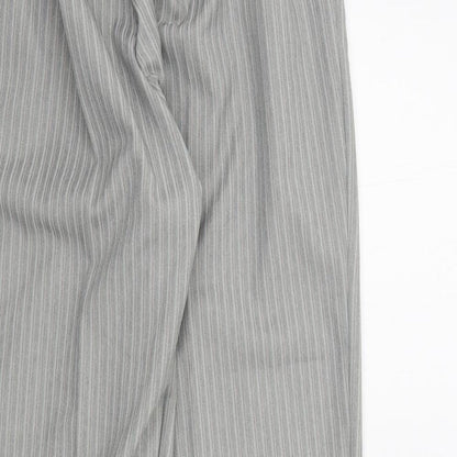 BM Womens Grey Striped  Trousers  Size 12 L25 in