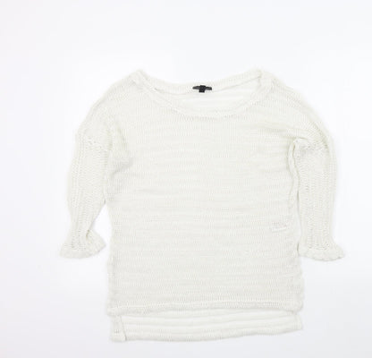 Womens UK Size 12 Topshop White Pullover Jumper