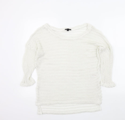 Womens UK Size 12 Topshop White Pullover Jumper