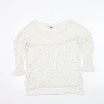 Womens UK Size 12 Topshop White Pullover Jumper