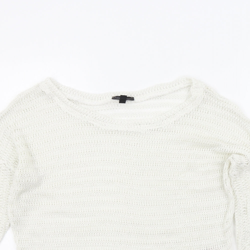 Womens UK Size 12 Topshop White Pullover Jumper
