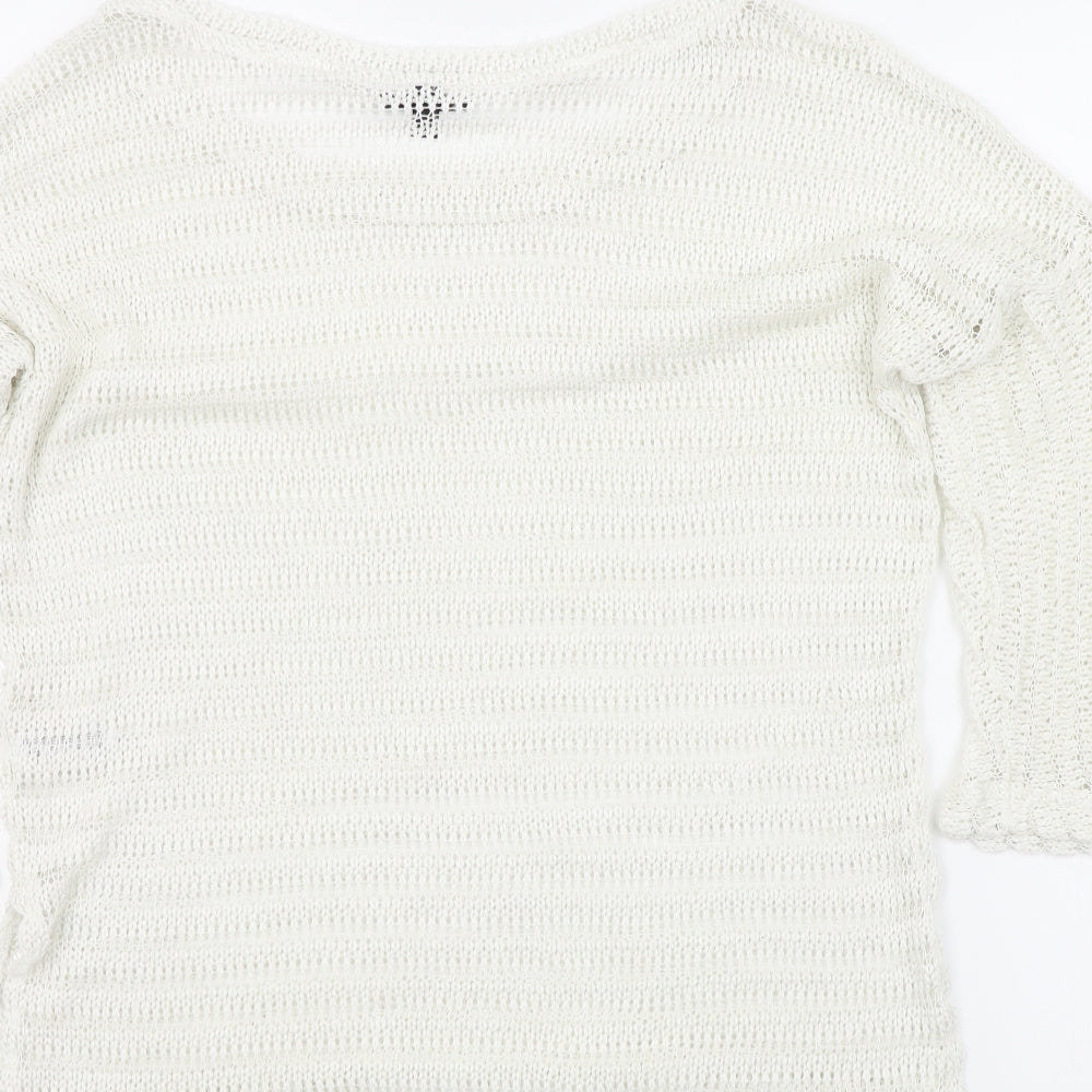 Womens UK Size 12 Topshop White Pullover Jumper