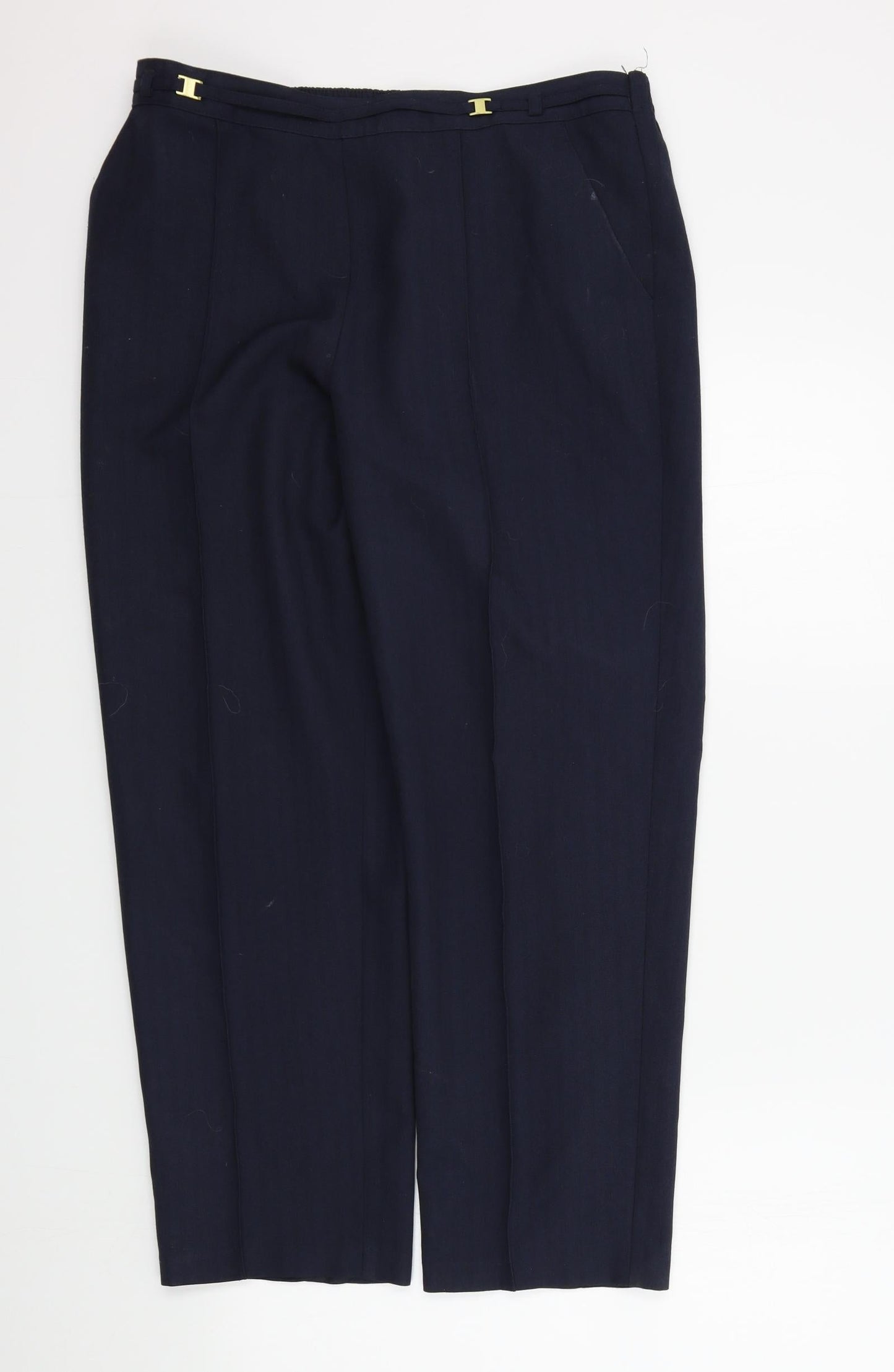 M&S Womens Blue   Trousers  Size 12 L26 in
