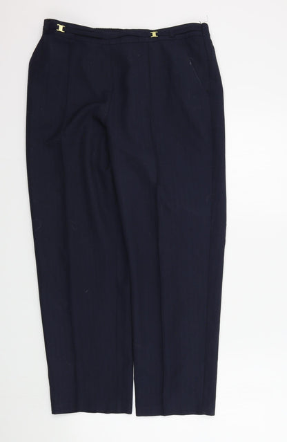 M&S Womens Blue   Trousers  Size 12 L26 in