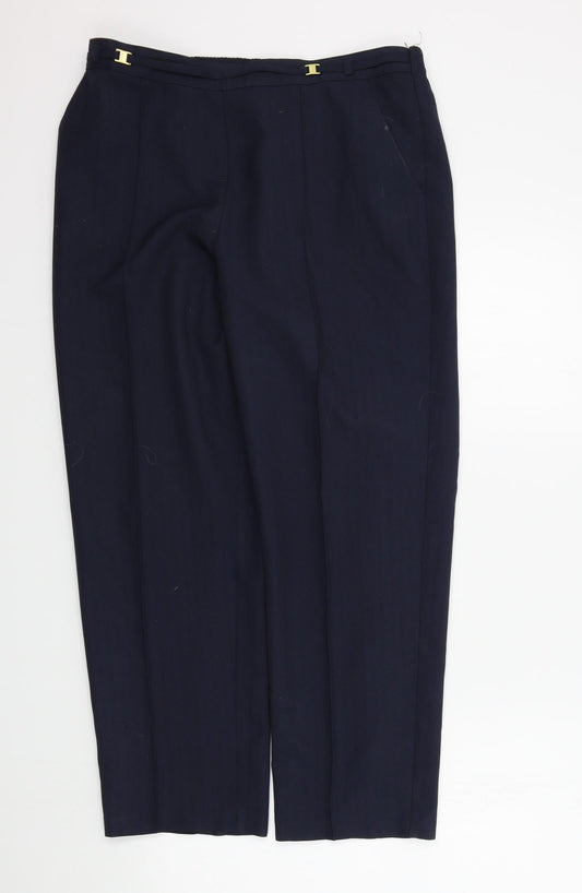M&S Womens Blue   Trousers  Size 12 L26 in