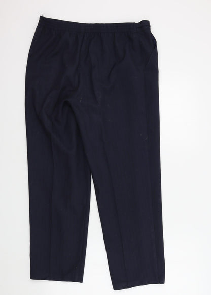M&S Womens Blue   Trousers  Size 12 L26 in